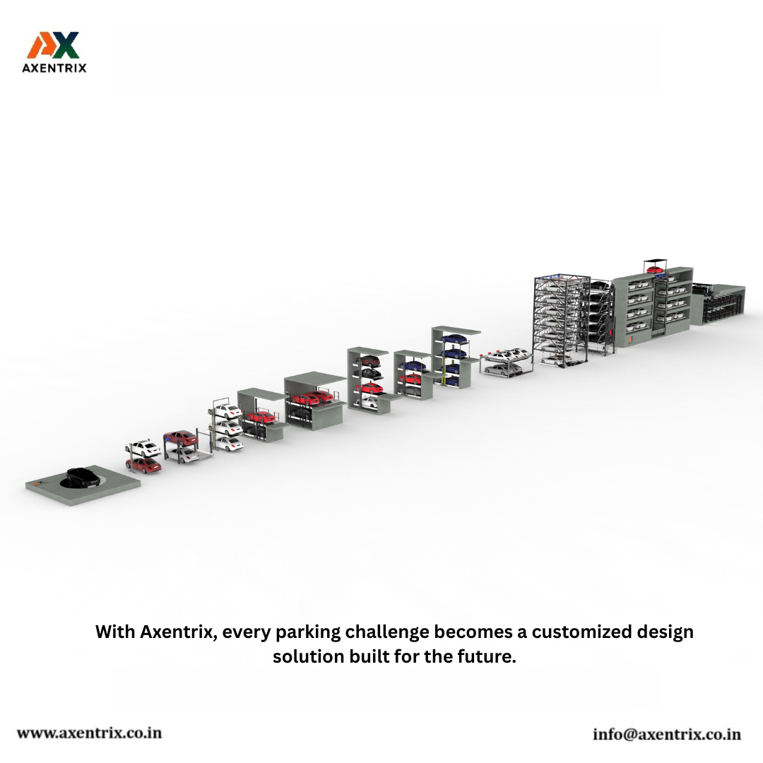 Automated Car Parking System – Puzzle, Stack, Tower and Robotic Parking by Axentrix India